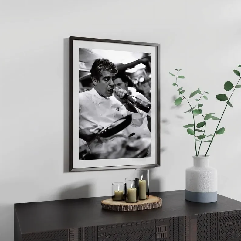 Плакат на холсте с изображением шеф-повара Энтони бердэна для домашней столовой