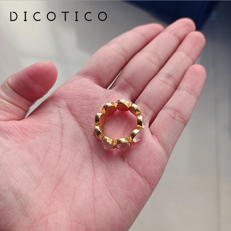 Недорогие кольца из нержавеющей стали для женщин цветные и белые круглые