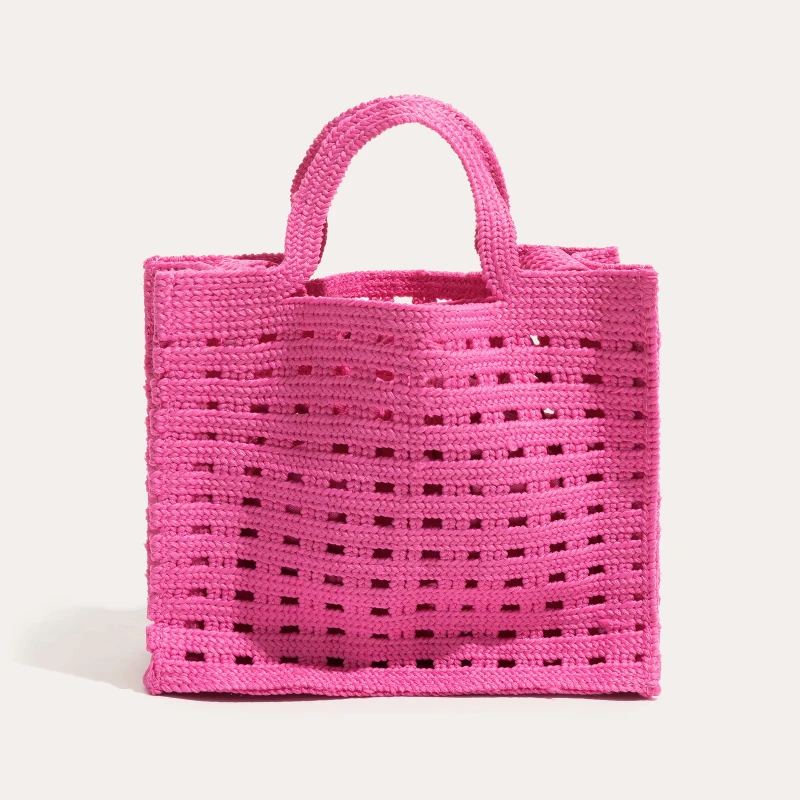 

Women's Handbags Trend 2023 Designer New Cute Tote Shoulder Bag Shopping Basket Crossbody Casual Hollow Mesh Jacquemus Woven Bag