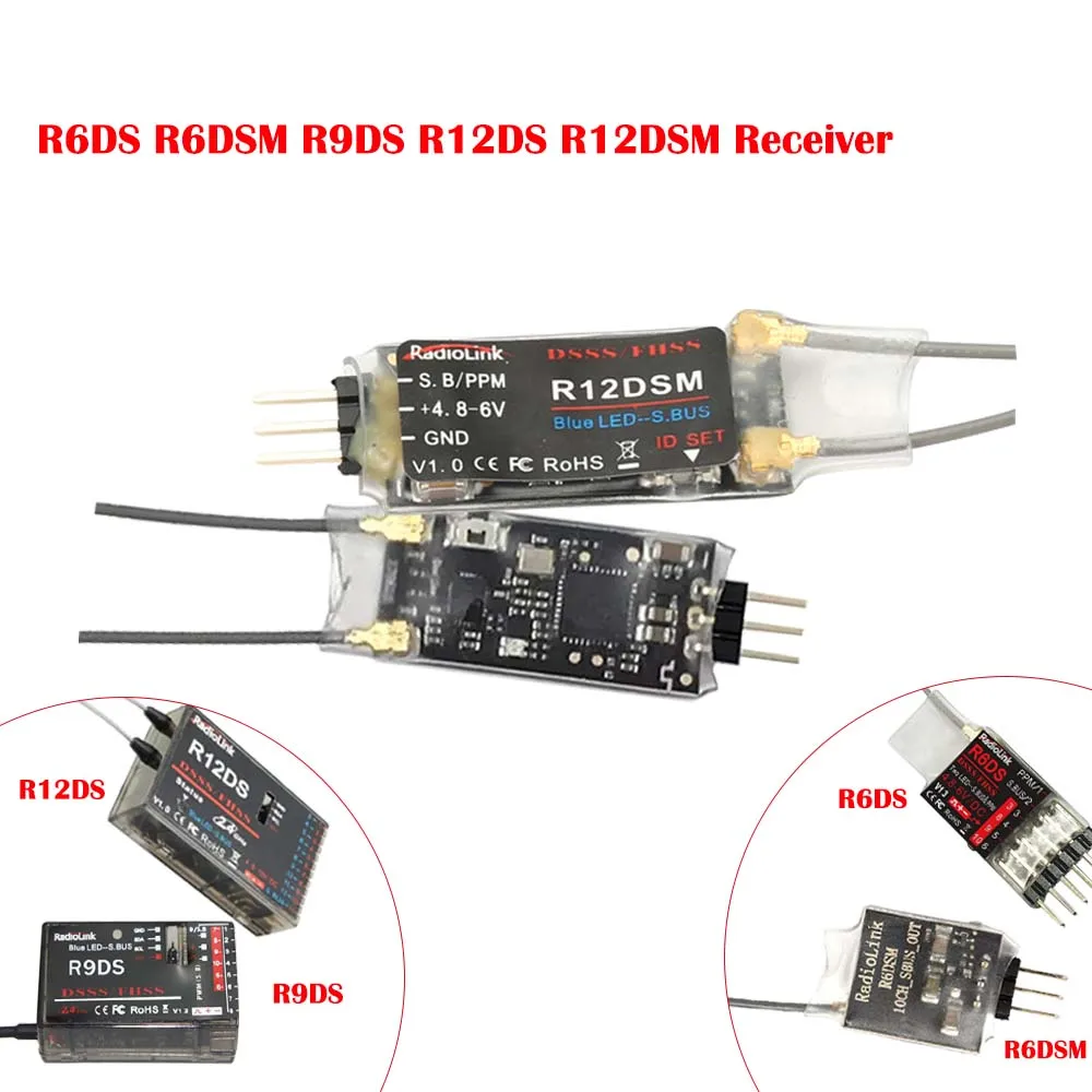 

Radiolink Receiver 2.4G Signal R12DSM R6DSM R6DS R9DS R12DS for AT9 AT9S AT10 AT10II RC Remote Control Radio Transmitter