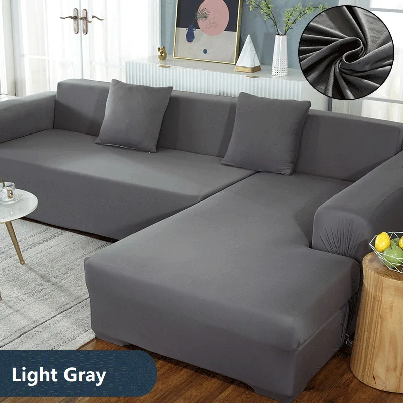 

Soft Sanding Sofa Cover Elastic All-inclusive Slipcover L Shape Sectional Sofa Cover Universal Couch Cover for Living Room