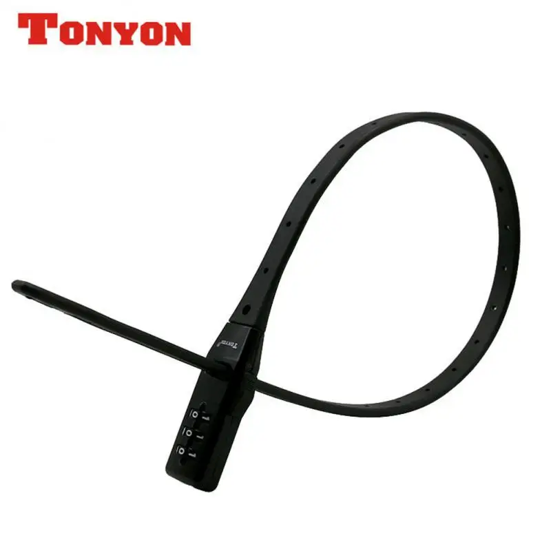 

Steel Sheet Cable Tie Lock Three-digit Modifiable Password Adjustable Bike Code Lock Alloy Bicycle Combination Lock 20mm