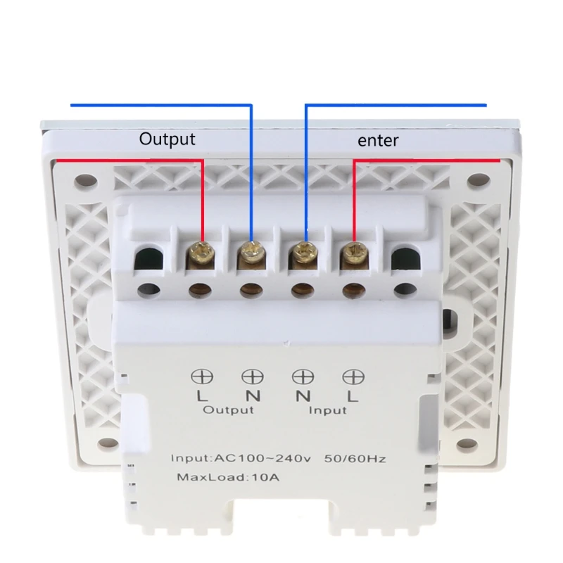 10A Умный настенный выключатель света с ручным датчиком стеклянная панель экрана