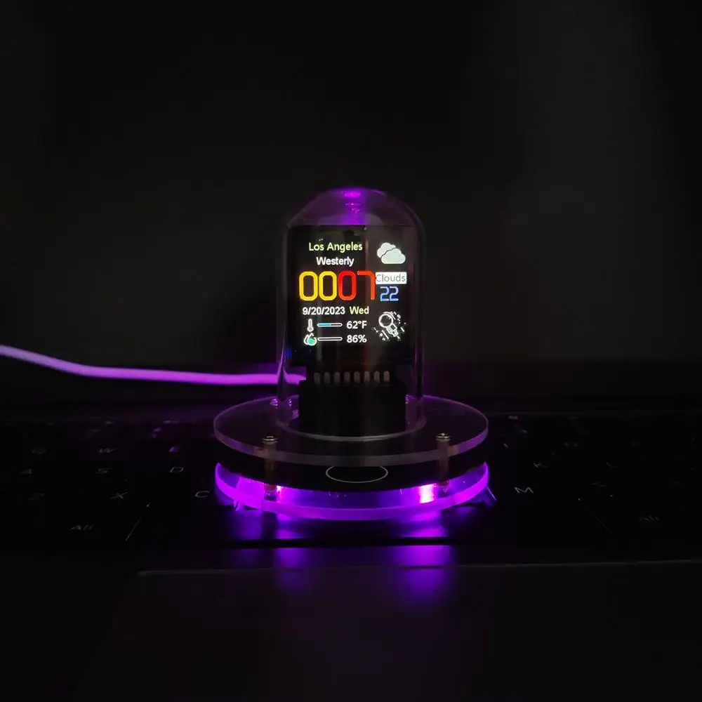 Умные цифровые часы Nixie Tube с поддержкой Wi-Fi и цветом окружающей среды креативное