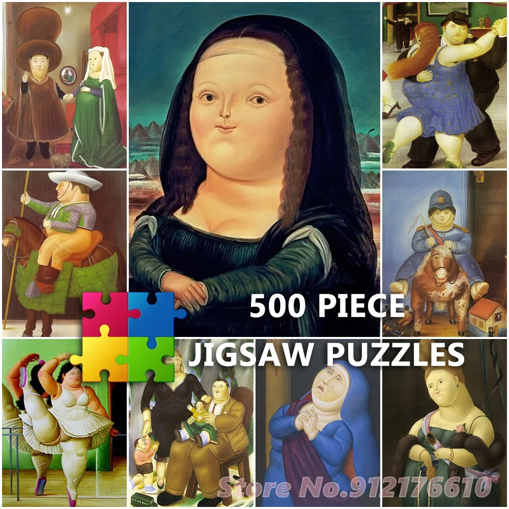 

Fernando Botero 500 Piece Jigsaw Puzzles Funny Dancer Famous Artwork Print Puzzles Paper Decompress Educational Family Game Toys