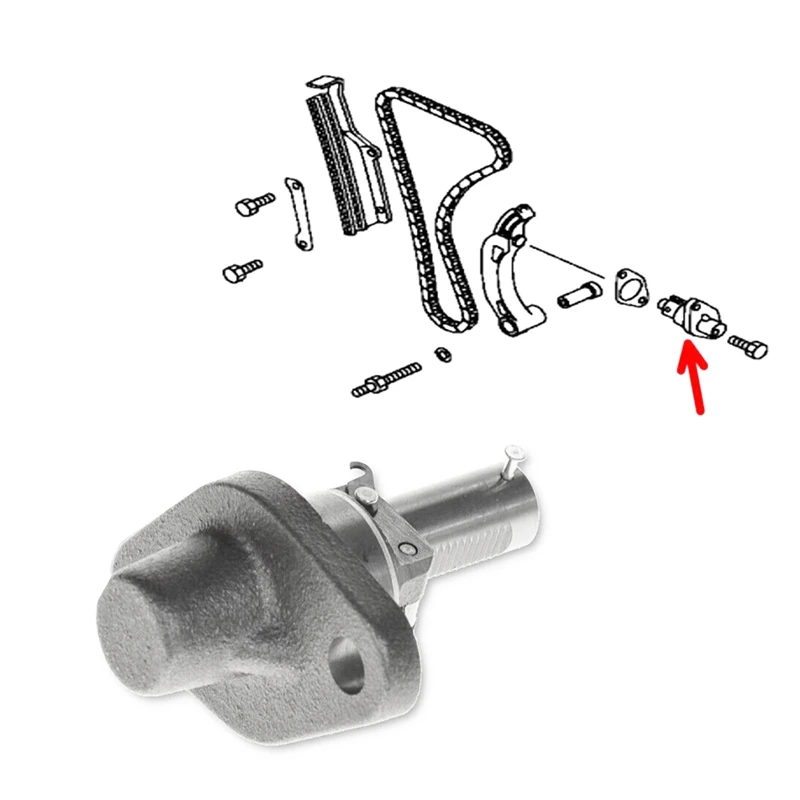 Автомобильный гидравлический натяжитель цепи ГРМ + верхняя направляющая