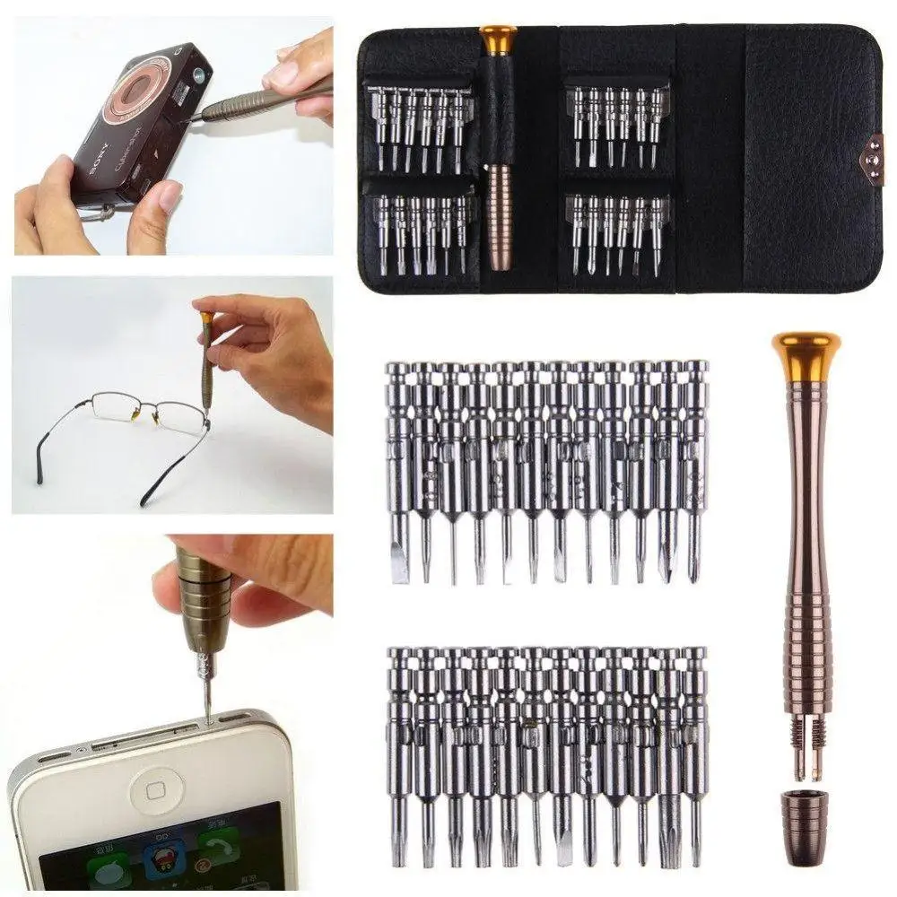 

Mini Portable Convenient 24 Pieces with Bag Case Precision Screwdriver Tool Kit