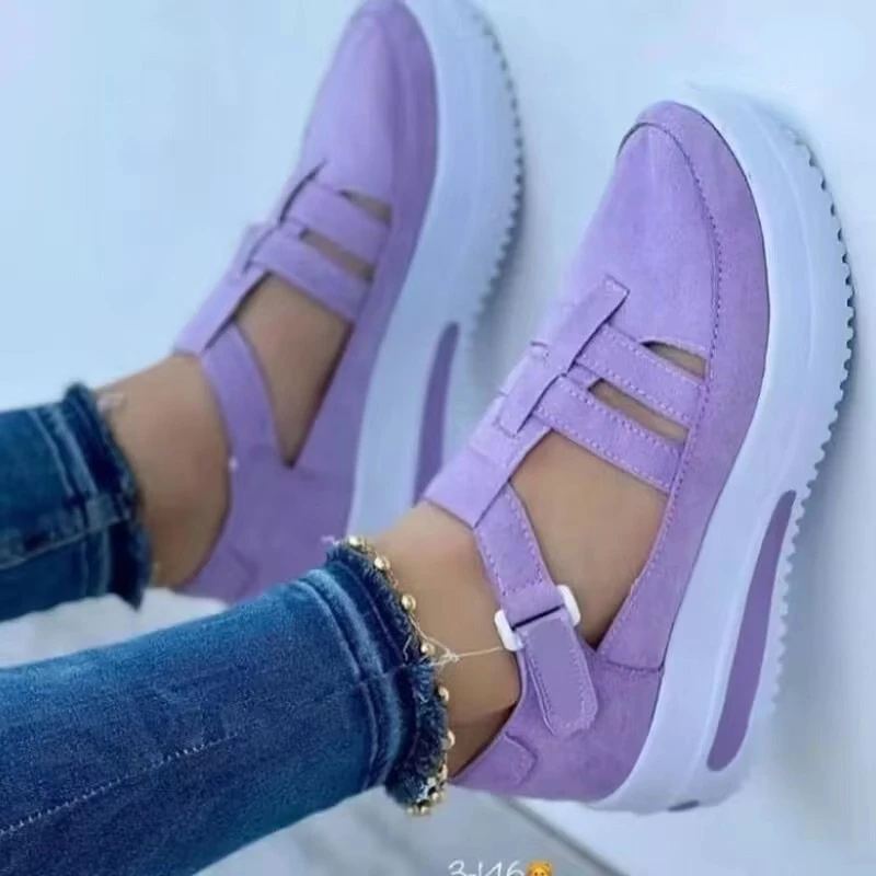 

Ladies Sneakers on Sale 2023 High Quality Buckle Flats Women's Vulcanize Shoes Summer Casual Platform Female Walking Sport Shoe