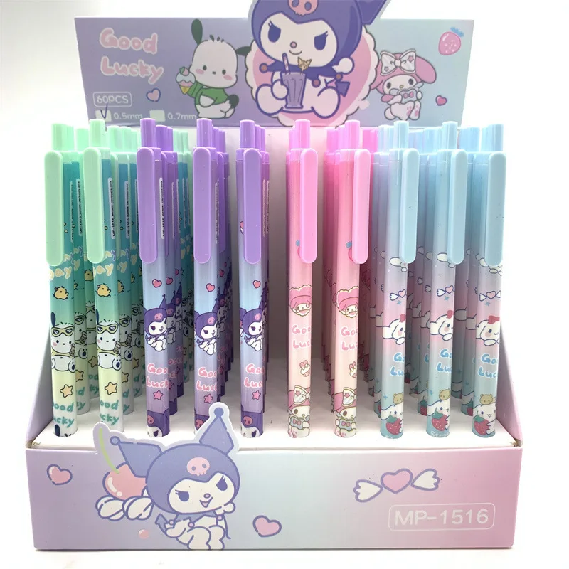 

Механический карандаш Sanrio My Melody Kuromi, автоматические школьные принадлежности, аниме студенческие канцелярские принадлежности, набор карандашей, 60 шт.