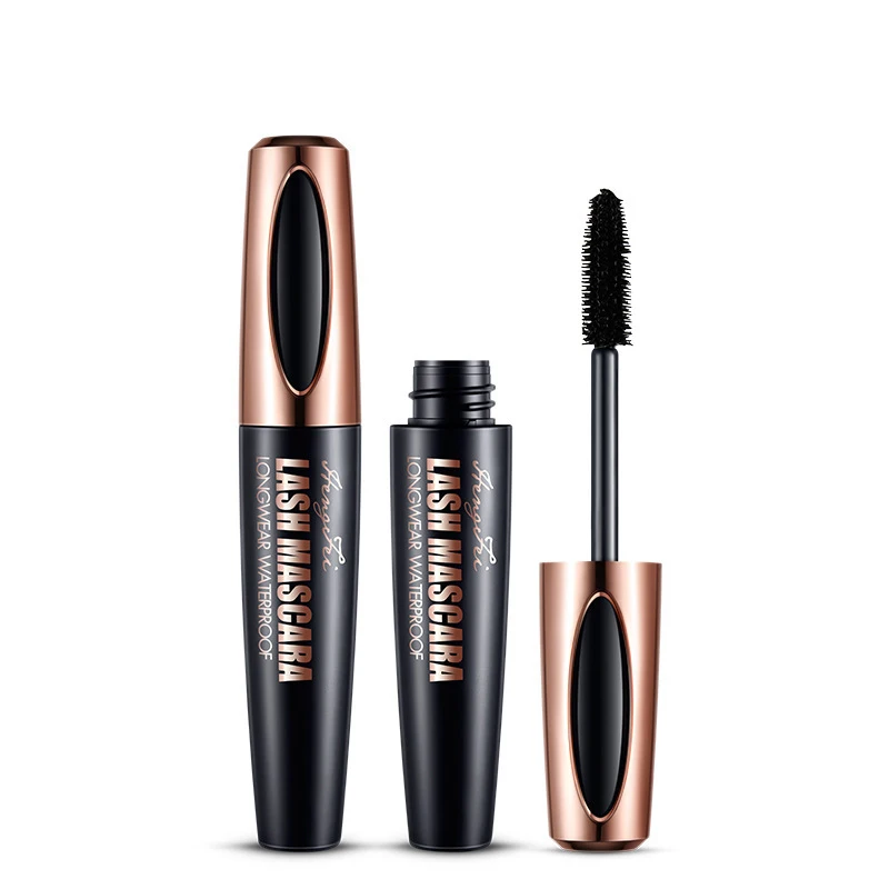 

Black Mascara 4D Silk Fiber Mascara Waterproof Extra Volume Smudge-proof Curling Lengthening Eyelash Extension Makeup Cosmetics