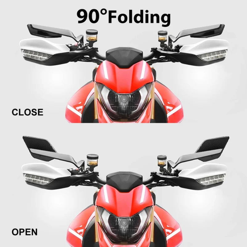 Фото Универсальные мотоциклетные зеркала заднего вида для Ducati Hypermotard 950 SP 698 Mono RVE, широкоугольные, регулируемые боковые зеркала заднего вида №2