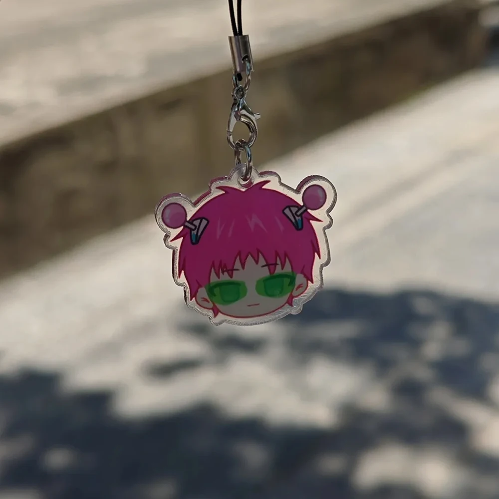 Фото Аниме The Disastrous Life of Saiki K Saiki Kusuo брелок для косплея акриловый брелок веревка цепочка для телефона фигурка кулон аксессуары №4