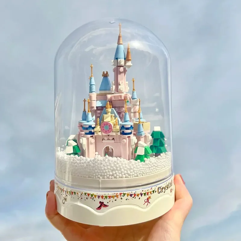 Замок музыкальная шкатулка строительные блоки креативный мультяшный принцесса