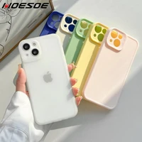 solid candy color silicone phone case for iphone 13 pro max 12 11 pro xs max xr x 8 7 plus shockproof lens protection cover