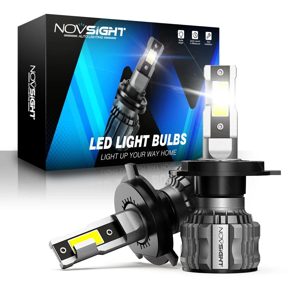 Фото NOVSIGHT светодиодный фары для автомобиля H4 H7 светодиодный Canbus лампы для фар H11 H8 H9 9005 HB3 9006 HB4 H1 9012 яркая 6500K белая автомобильная лампа №1
