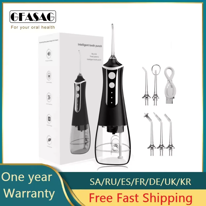 

Irrigator 300ml Portable Water Flosser USB Rechargeable Dental Water Flosser Jet Irrigator Dental Teeth Cleaner 3 Modes