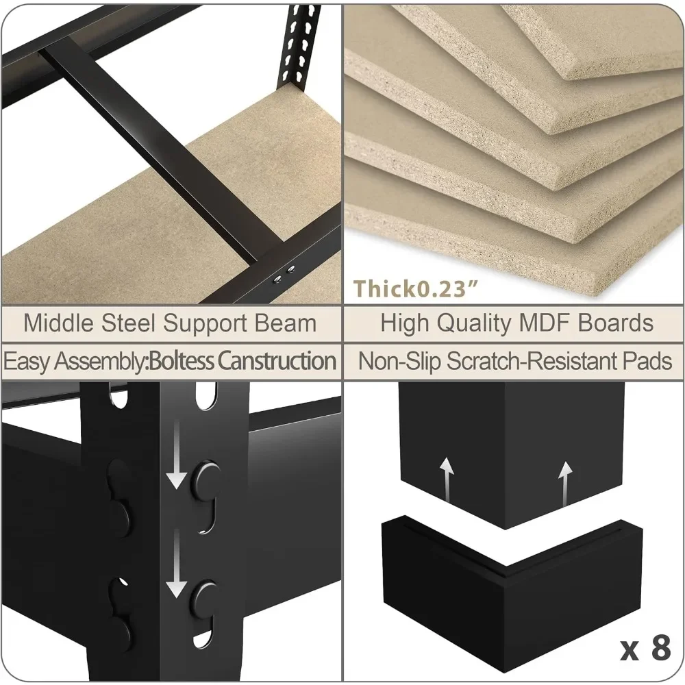 Сверхмощные полки для хранения регулируемый металлический стеллаж 48 дюймов x 24