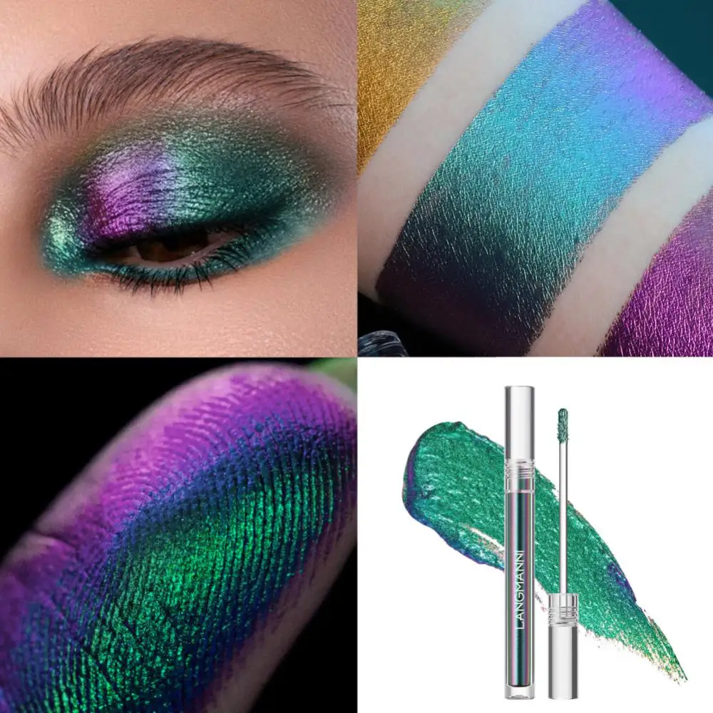 

3 Colors Liquid Eyeshadow Chameleon Shiny Waterproof Long Lasting Smooth Quick-Drying Eye Shadow Fashion Package Makeup Cosmetic