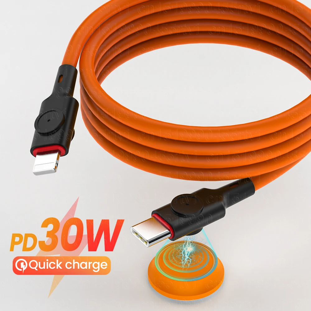 

PD 30W Magnetic Adsorption USB C Cable for iPhone Type C To 8 Pin Fasting Charging Data Cord Cable for iPhone 13 12 11 Pro Max