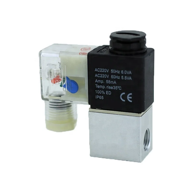 

2PCS-Pneumatic 2/2way type Normally closed 2P/2V 025 series solenoid valve