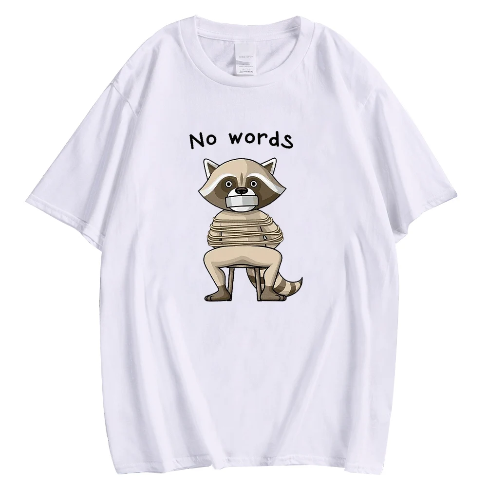 

CLOOCL модные футболки с животными Raccoonl без слова нагрудный Принт футболки белый хлопок хип-хоп топы Графические футболки мужская одежда