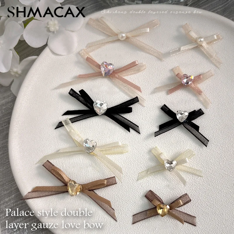 1 шт. Eugen пряжа лук двухслойная лента красочные украшения для ногтей с