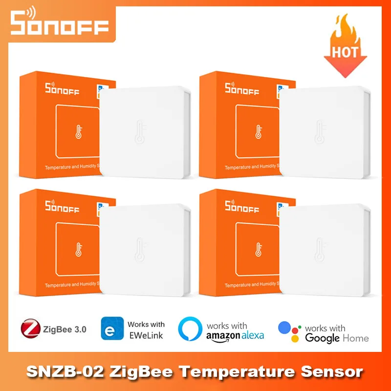 

SONOFF ZigBee Temperature Humidity Sensor SNZB-02 Smart Home eWeLink APP Real-time Check Work With ZBBridge Alexa Google Home