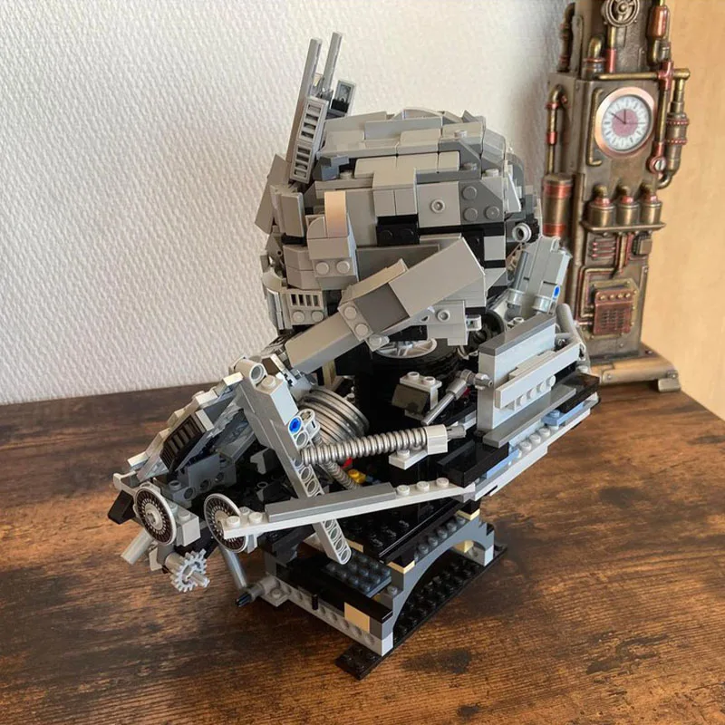 Фото 887 деталей MOC Icons Мегатрон из фильма, трансформирующийся робот-бюст, модель робота-трансформера, игрушечные строительные блоки, архитектурный конструктор, рождественский подарок №4