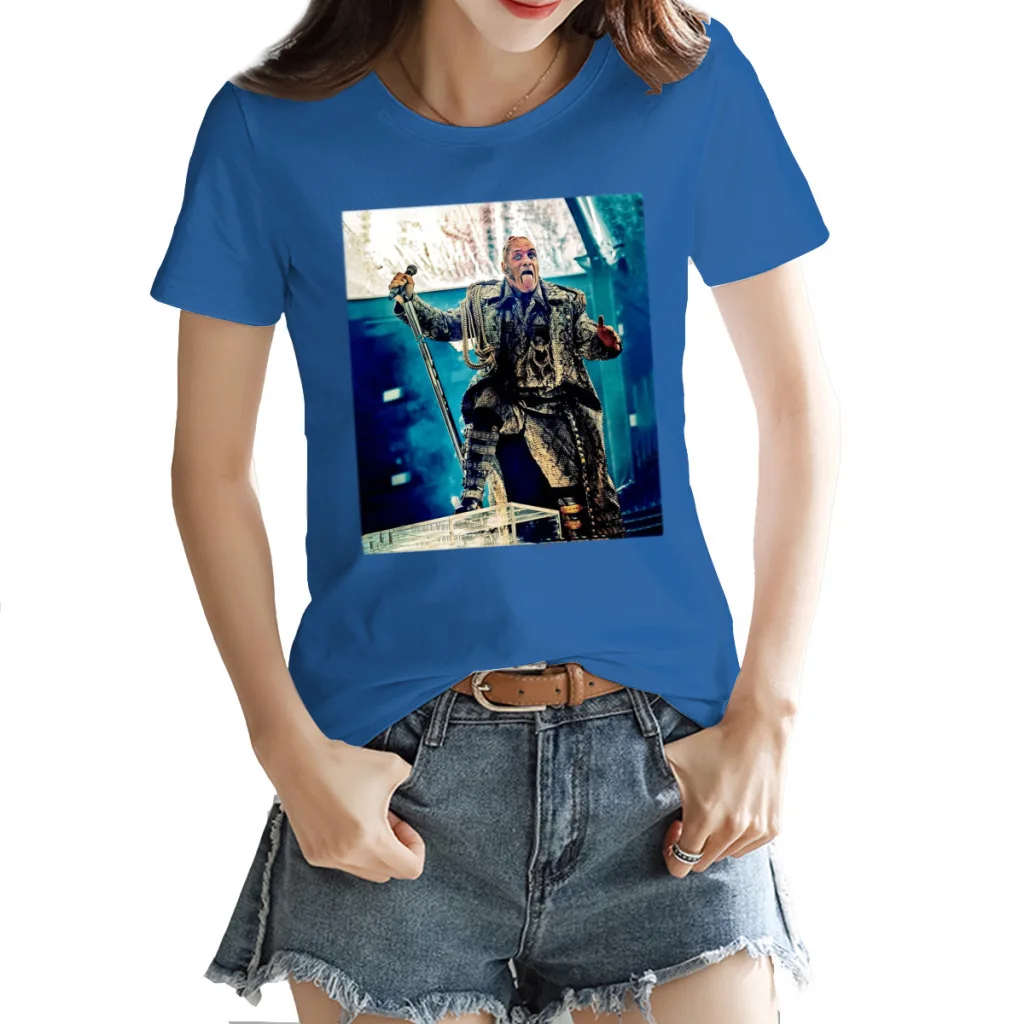 

Women's T-shirt Till And Lindemann in Concert Hot Sale Round neck Funny Fresh RoyalBlue Tees Tops European Size