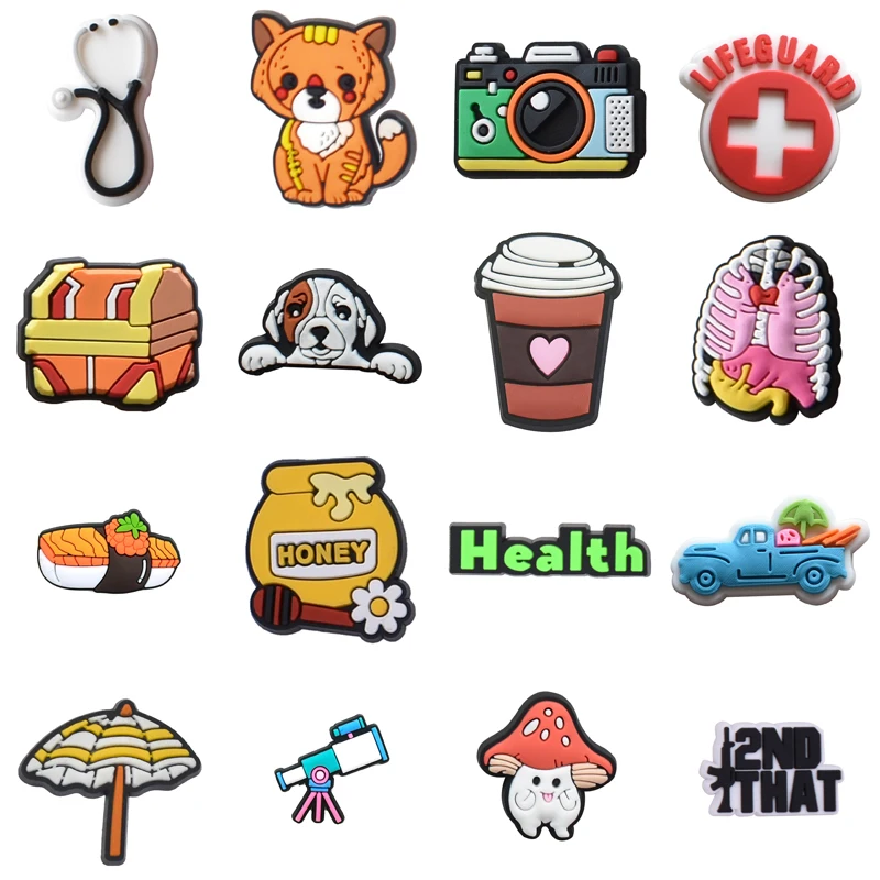 

Girl Men Gifts Packs Wholesale Bulk Shoe Charms Set Jeans Shoes Accessories Decorations for Crocs Kids Boy Women Charm Para Pins