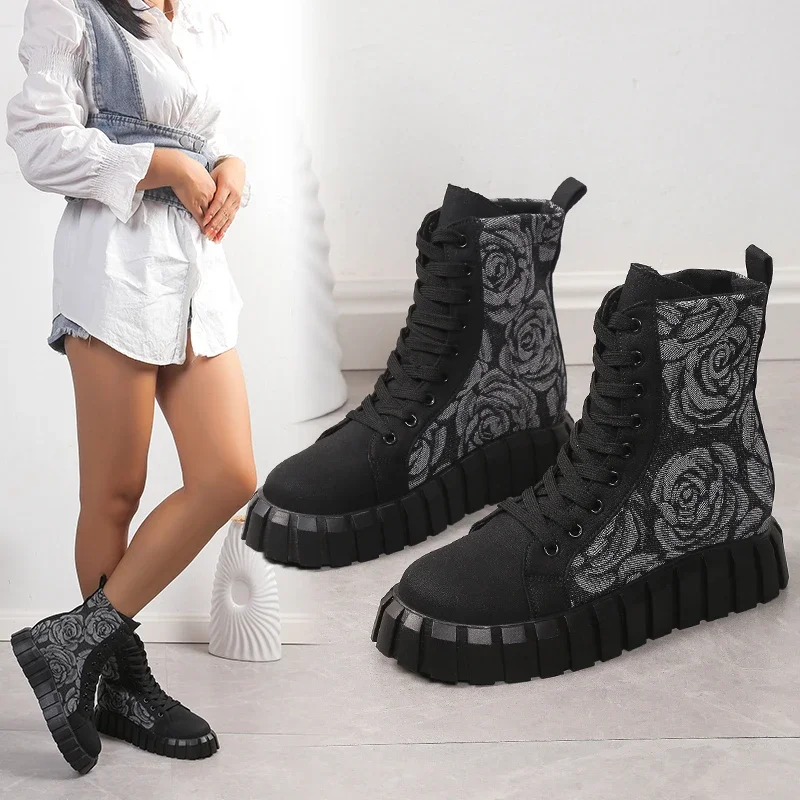 

Platform High Heels Cosplay Fashionable Autumn Winter Wedges Shoes Ankle Boots Women Boots Platform Boots Zapatos De Mujer