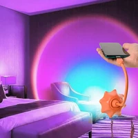 mini usb sunset light sunset projection lamp rainbow projector led lights bedroom decoration romantic nightlight with adapters