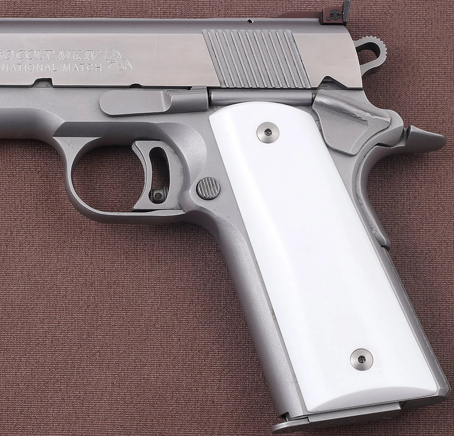 

KSDGrips Sig Sauer 1911 1911 FIT Model Les Baer, Nowlin, Springfield, kimber-Compatible White Acrylic Grip for Replacement