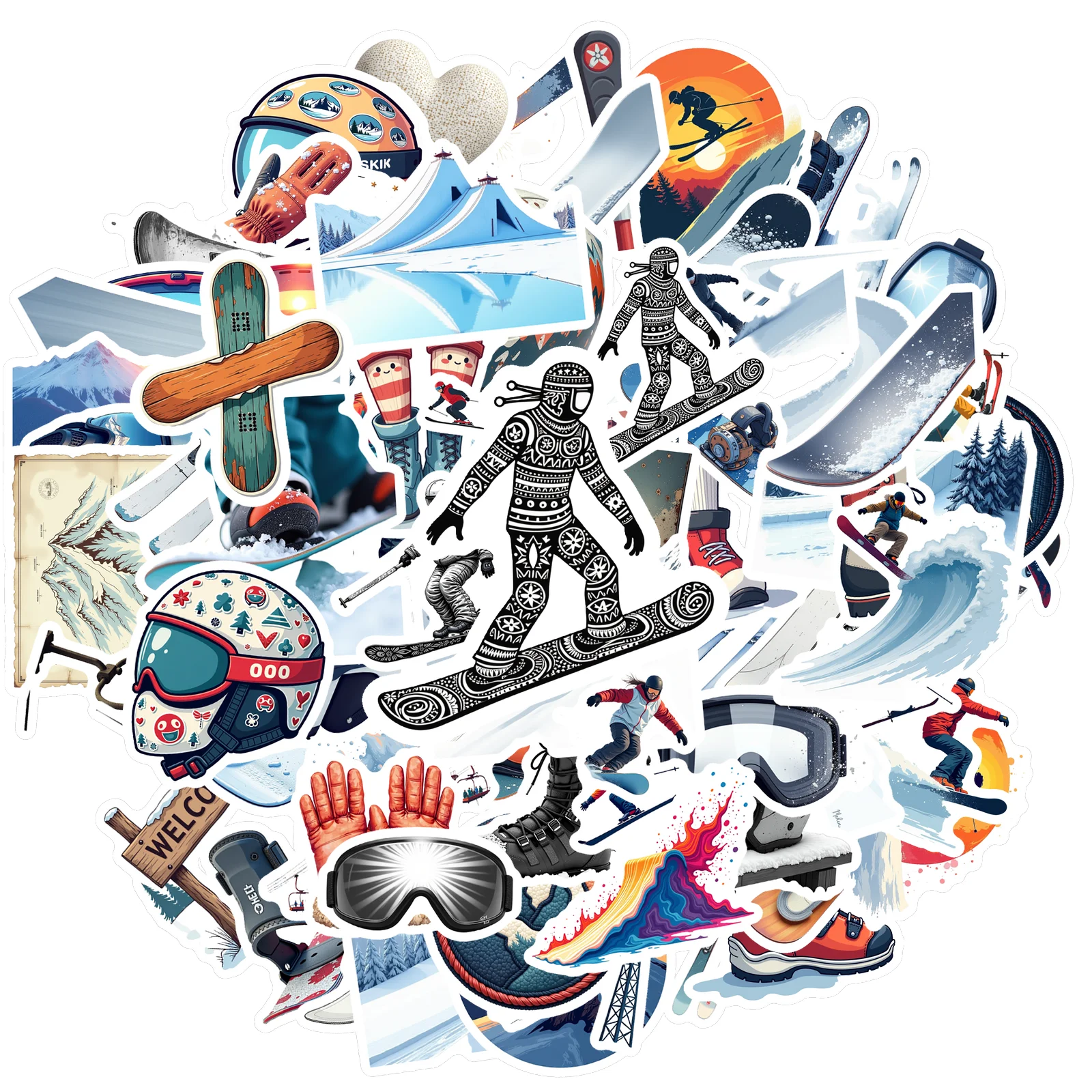 

Многоцветные водонепроницаемые наклейки для сноуборда