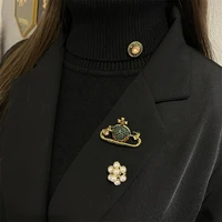 women girl brooch pins badge series set tassel cat plaid big metal chain wholesale coat korean handmade fashion accessories
