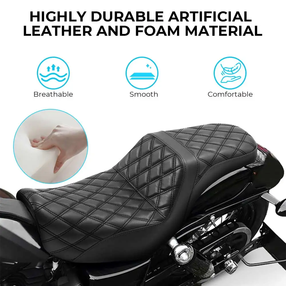 Фото Новое сиденье для пассажира Harley Dyna Fxdf Fxdfse Fxdl/I Fxdls Fxdb/I Fxdc/I Fxd/I Fxdse Fld Fxdwg/I 2006-2017, черное №3
