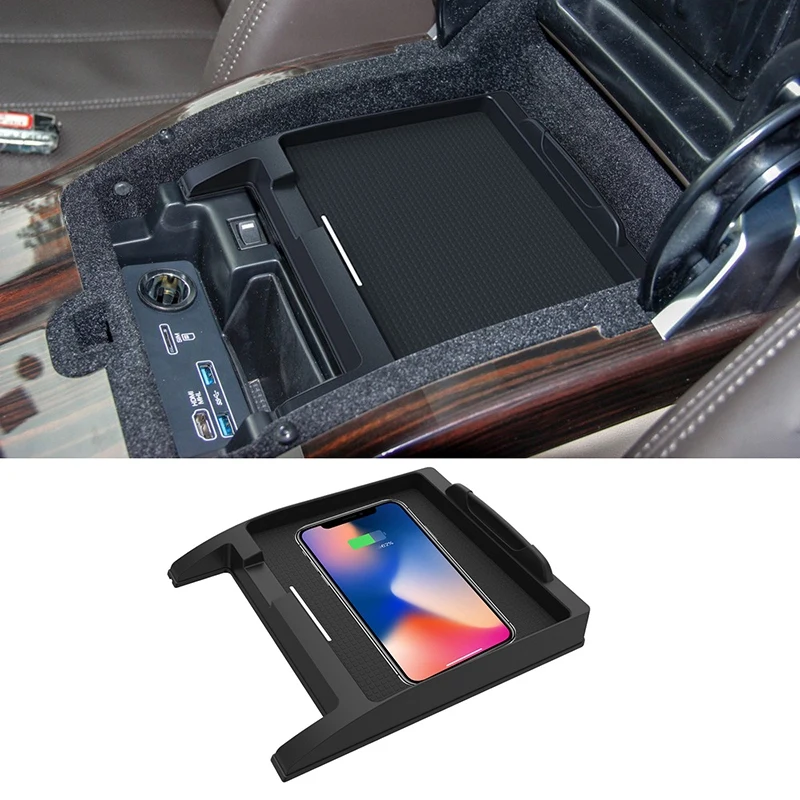 

Qi Wireless Car Charger For Range Rover - 2014-2017 Intelligent Infrared Fast Wireless Charging Phone Holder