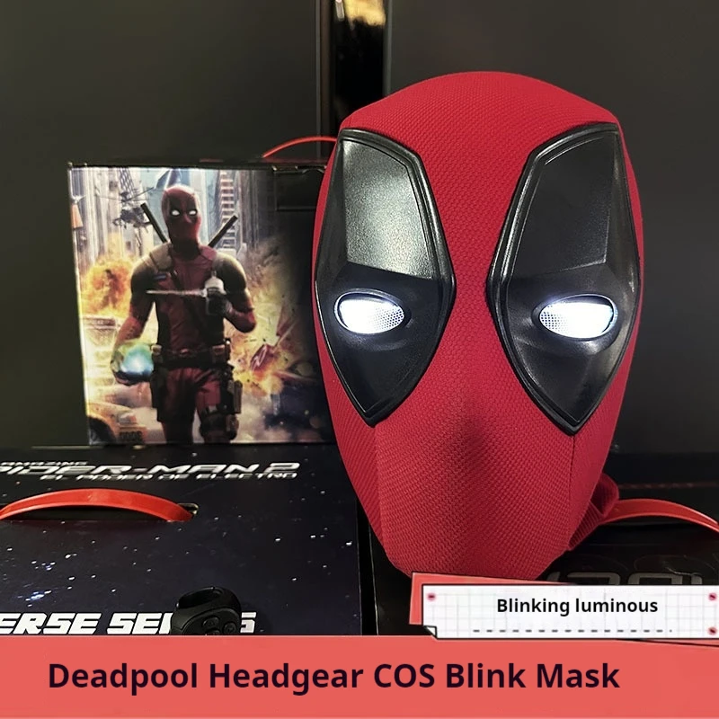 Гарнитура Дэдпул электрический шлем человека-паука мигающая светящаяся маска