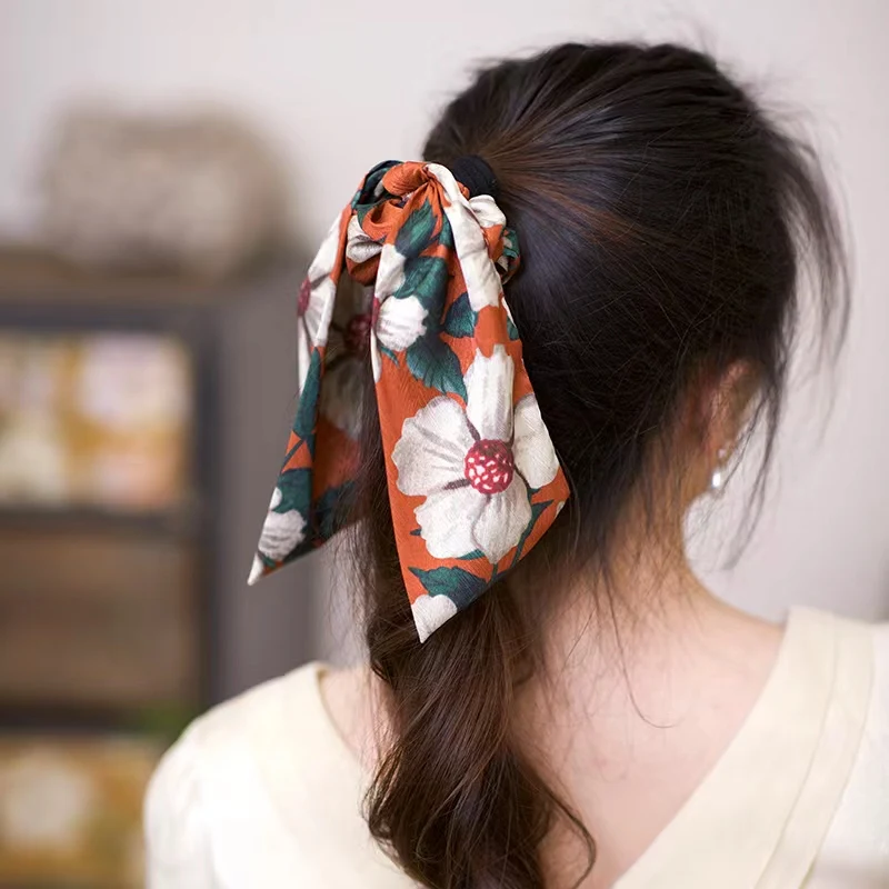 

Large intestine circle streamer hair band high-quality hair rope elastic band