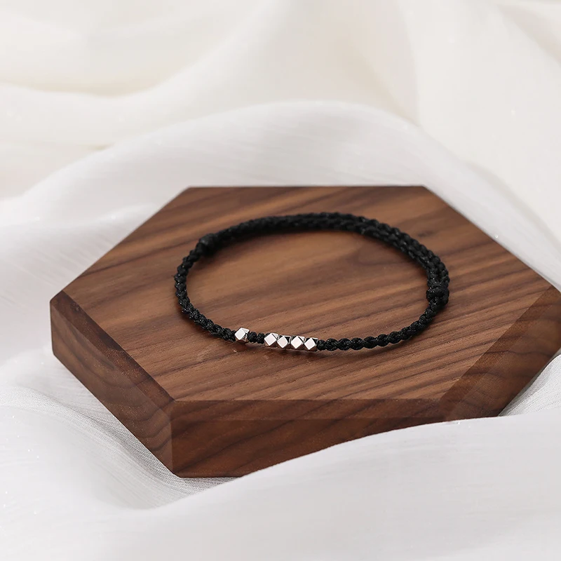 Плетеный браслет ручной работы из веревки для мужчин и женщин простая пара