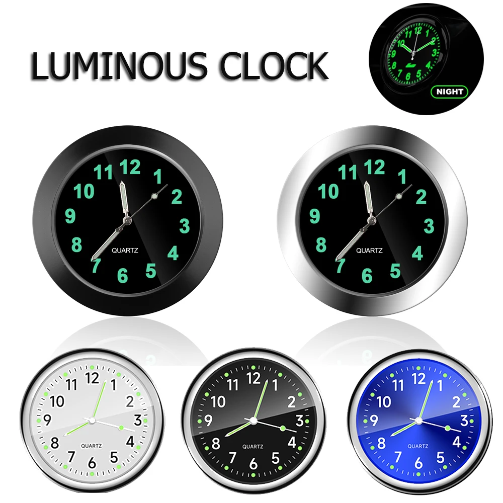 43mm Car Clock For Car Luminous Auto Gauge Air Vent Quartz Clock with clip Auto air outlet Watch Car styling Car Accessories