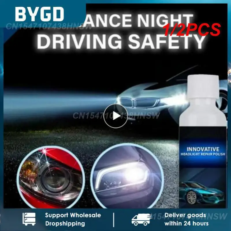 

1/2PCS News 20ML Car Headlight Repair Coating Solution Repair Kit Oxidation Rearview Coating Headlight Polishing Anti-scratch