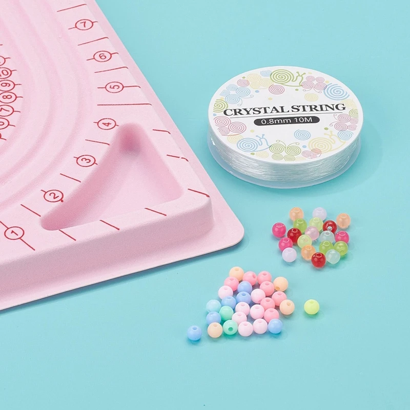 

Y51E Bead Board Design Beading Board Tray DIY Craft Tool U-Shaped Channels for Girl Necklace Beading Jewelry Making Craft