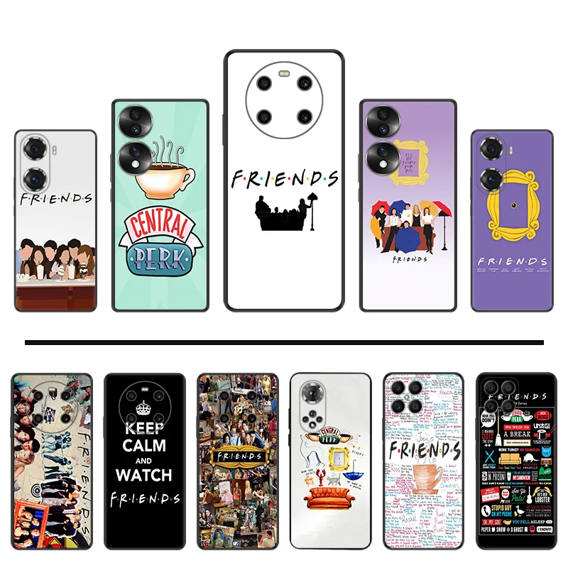 

Silicone Phone Case for Huawei Honor X40 Play 6T 6C 9A 50 X9 X6 X7 X8 Magic4 60 70 Pro 8X 20 30i Classic Friends TV Series Cover
