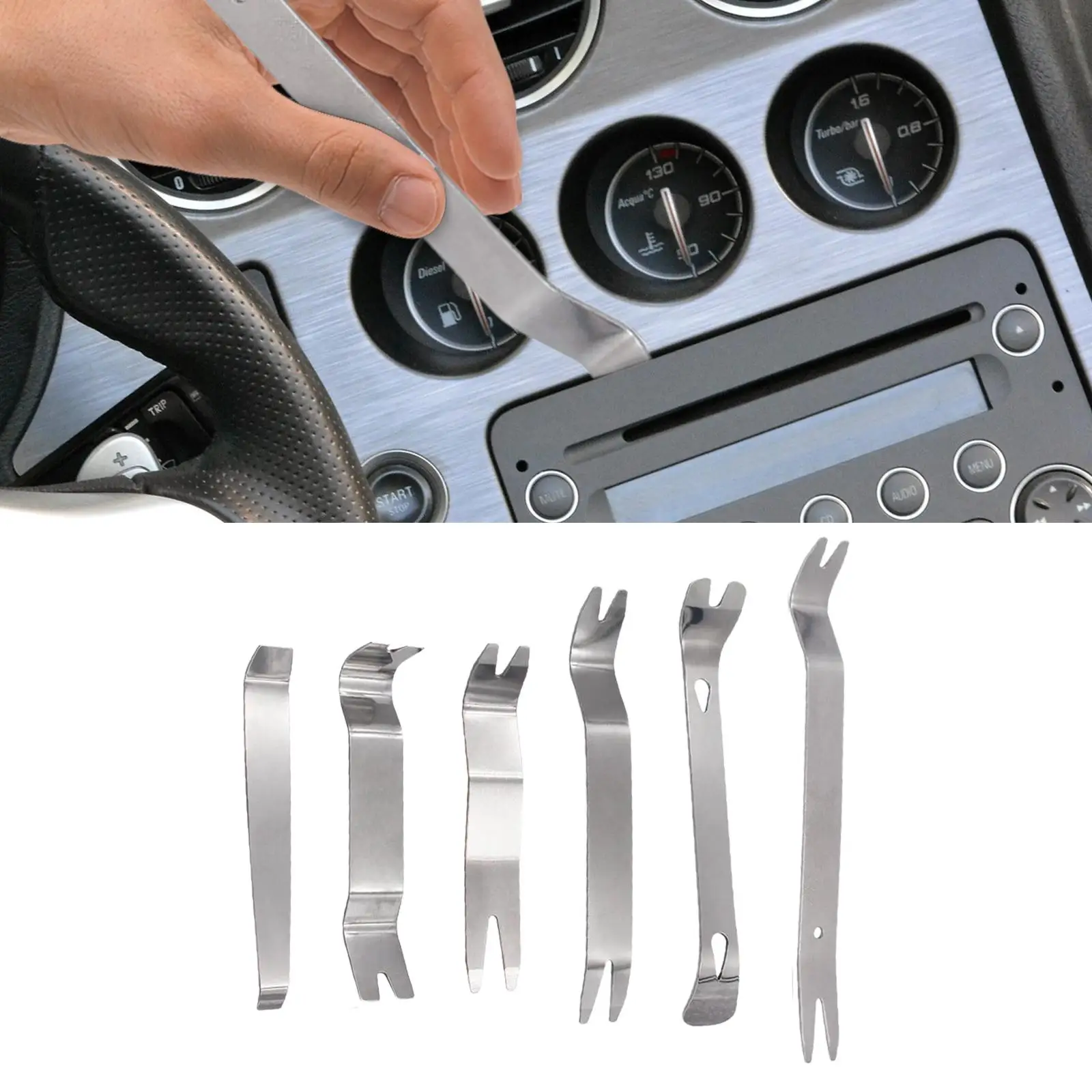 

6 Pieces Car Inner Removal Tools Kit Multi Function Mechanical Tools Disassembly
