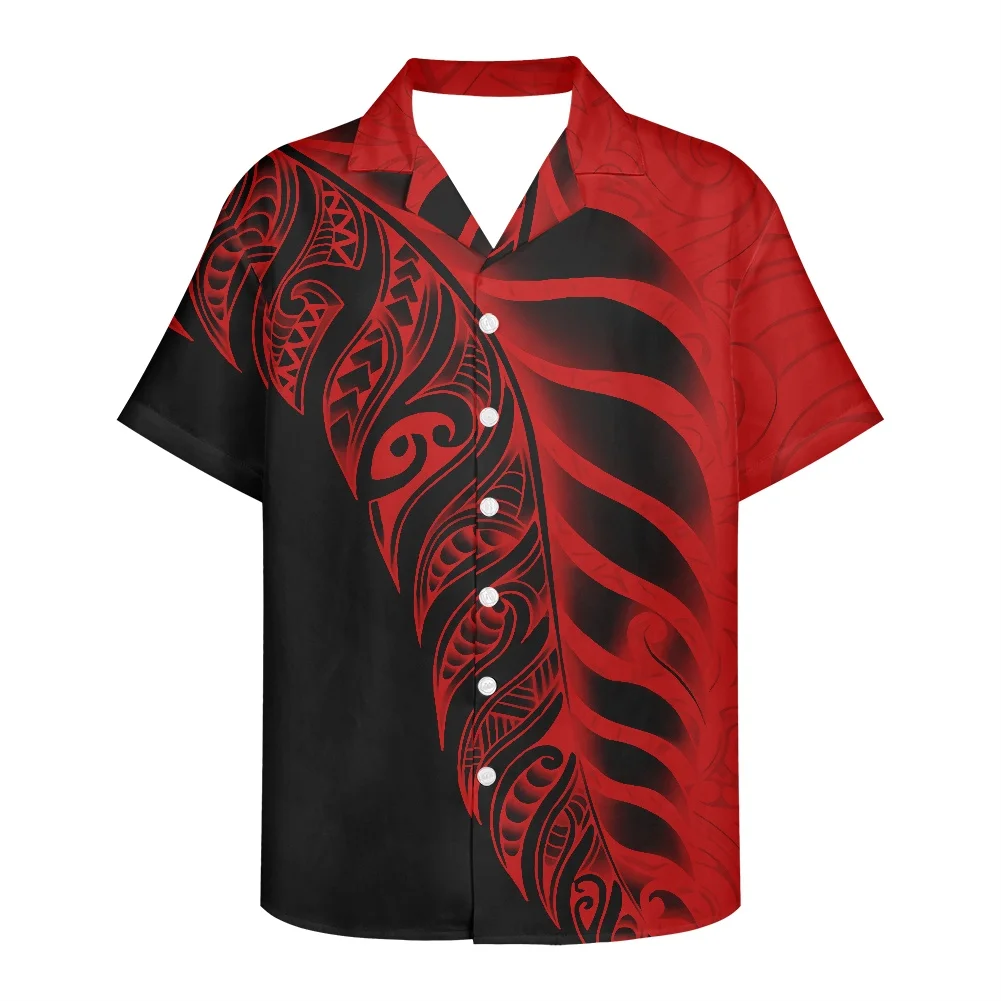 

Summer Trend Hot Viking Vintage Polynesian Tribal Samana Men's Short Sleeve Floral Print T-Shirt Plus Size Puletasi