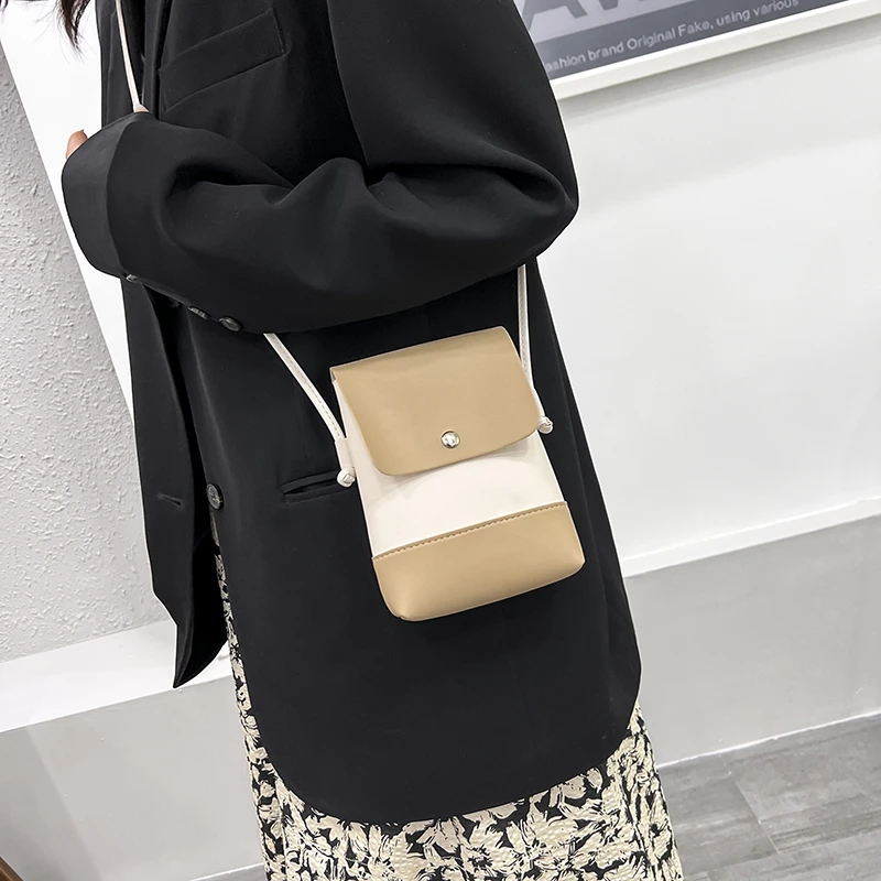 

Women Mobile Phone Bag Fashion Shoulder Bag Colorblock Mini Messenger Bag Handbags and Purses Crossbody Bag Bolso Mujer