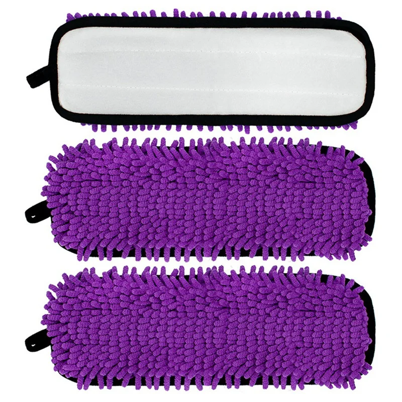 3PCS For Swiffer Power Mop Spray Cloth Chenille Reusable Floor Cleaning Replacement Pad