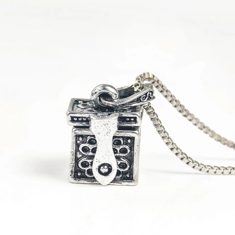 Оригинальная открывающаяся подвеска в виде волшебной коробки, ожерелье-сувенир, винтажные амулеты в виде пепельницы, урна, Этнические женские ювелирные изделия в подарок девушке