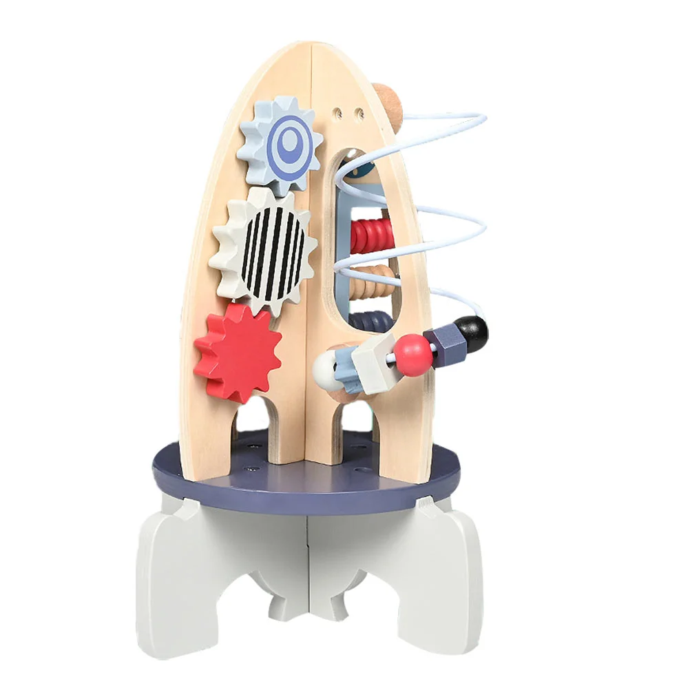 

Multi-Activity Portable Toddler Activity Center Wooden Cognitive